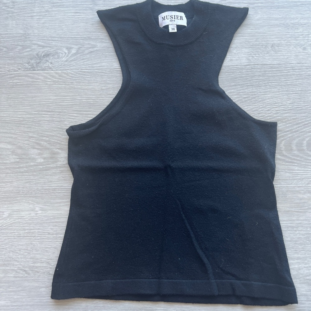 Musier Paris Black Tee Size S